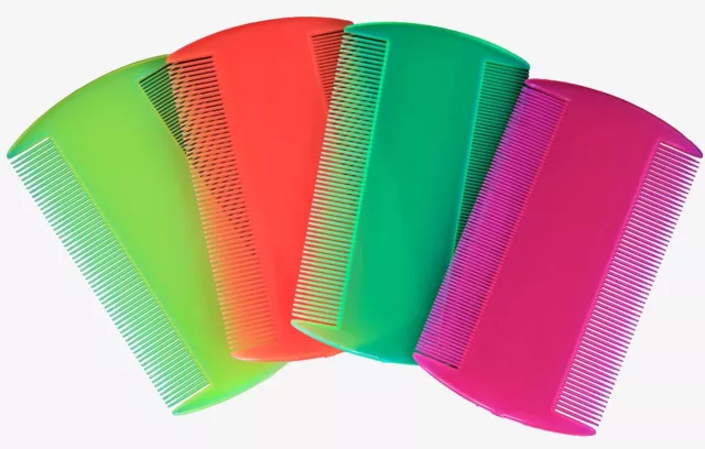 Sutherland Neon Head-lice, Double Sided Nit Comb For Kids, Pets x 4