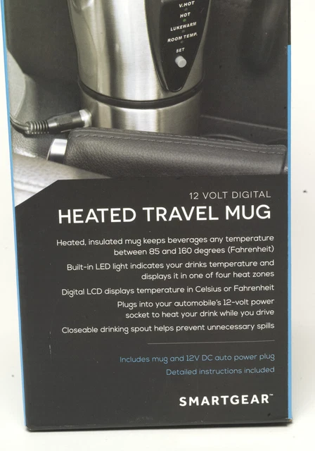 New Unopened Smartgear 12v Car Digital Heated Travel Mug 4