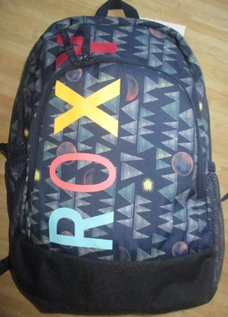 NEW ROXY BACKPACK BOOK SCHOOL STUDENT Laptop Tablet Pouch BAG Blue Night Skies