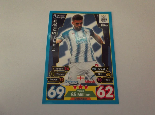 Topps Match Attax 17/18 ""TOMMY SMITH"" #129 Huddersfield Town FC Sammelkarte