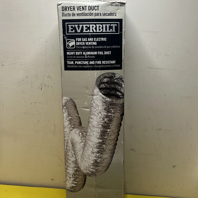 EVERBILT 4 IN. x 20 ft. Flexible Aluminum Vent Duct For Gas and