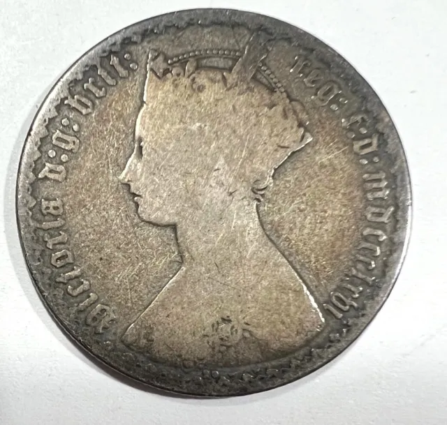 1872 -  Great Britain  -  1 Florin Silver Coin