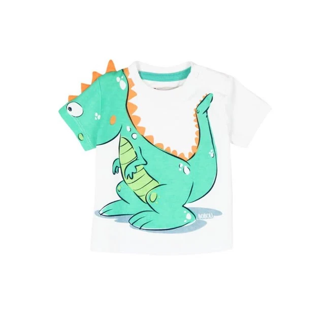 Bambino T-Shirt Dino Shortsleeve Bianco Boboli 115074 Tgl 56 62 68 74 80 86 92