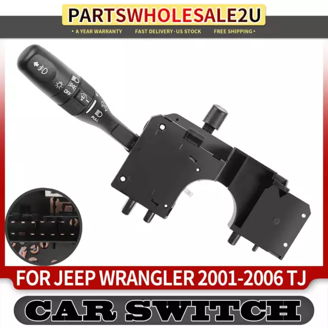 Front Side Turn Signal Switch with Fog Lights for Jeep Wrangler TJ 2001-2006 SUV