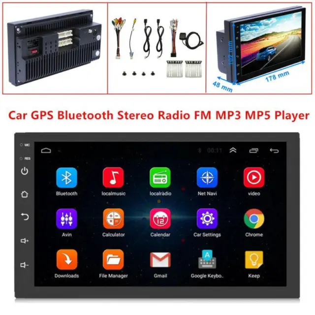 Android 8.1 7'' 2Din 16GB Car Radio GPS Navigation Audio Stereo DVR MP5 Player