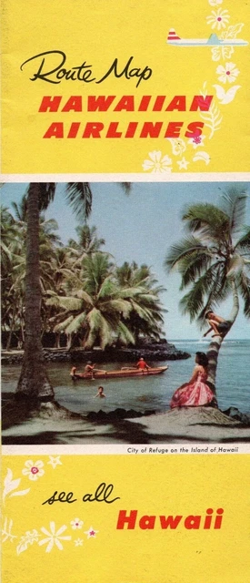Carte Postale Chromée Hawaiian Airlines - Aéroport De Kahului Maui - 1970 Dexter Press