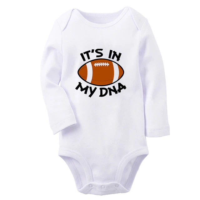 Football It's In My DNA Funny Romper Newborn Baby Bodysuit Jumpsuit Kids Outfits