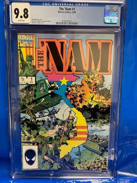 THE 'NAM #1 CGC 9.8 NM/MT Marvel Comics WP 1986 1st Print Vietnam War Key Issue