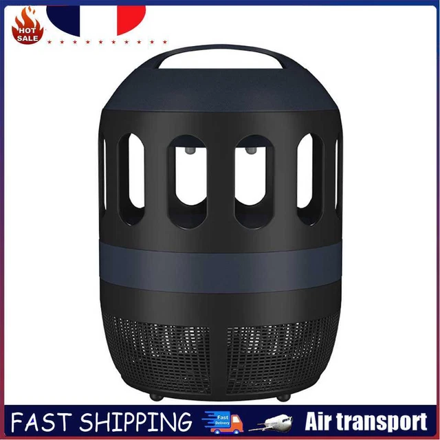 Silent Electric Insect Trap LED Light Mosquito Repellent Killer (Black)