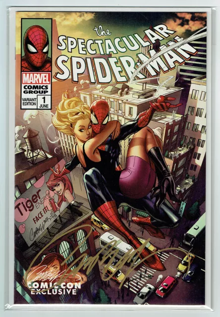 The Spectacular Spider-Man #1 J Scott Campbell Signed D Exclusive Marvel Nm