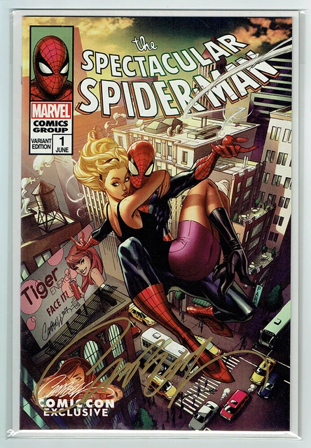 The Spectacular Spider-Man #1 J Scott Campbell Signed D Exclusive Marvel Nm