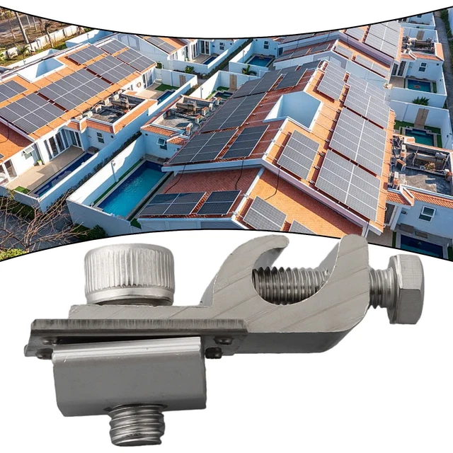 SOLAR PANEL MOUNTING Bracket Clamps Grounding Lug Photovoltaic Support ...