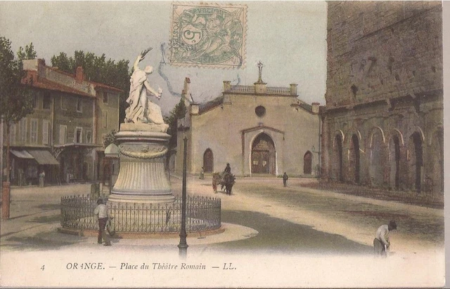 Cpa Orange.place Du Theatre Romain.l.l.n°4. Animee..be