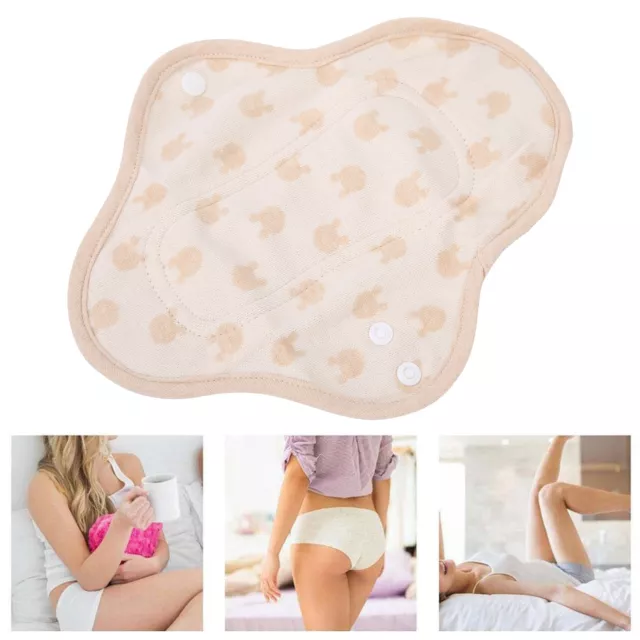 (3)Cotton Reusable Menstrual Pads Women's Sanitary Cloth Napkins Reusable