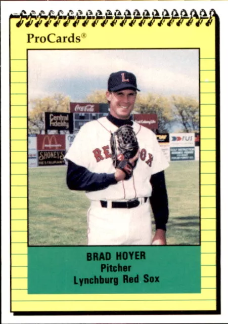 1991 Lynchburg Red Sox ProCards #1193 Brad Hoyer Los Gatos California CA Card