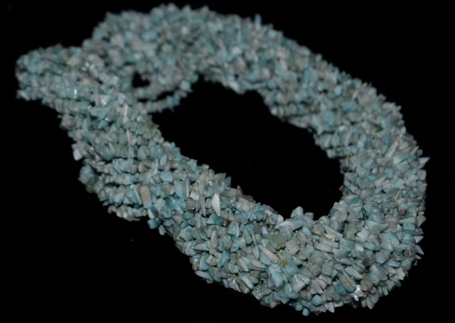 16 " 1-10 Desseré Brin Naturel Ciel Larimar Pierre Précieuse Facettes Uncut