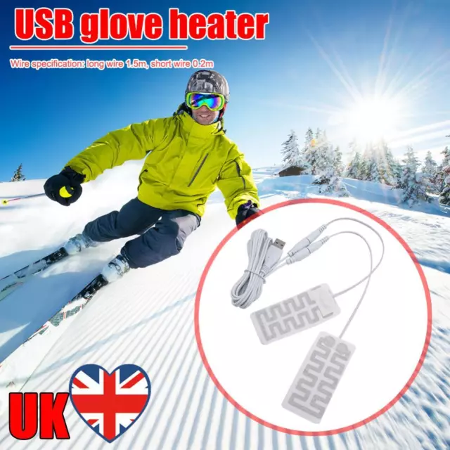 USB Gloves Heater Lightweight Electric Heating Pad 5V for Outdoor Camping Hiking