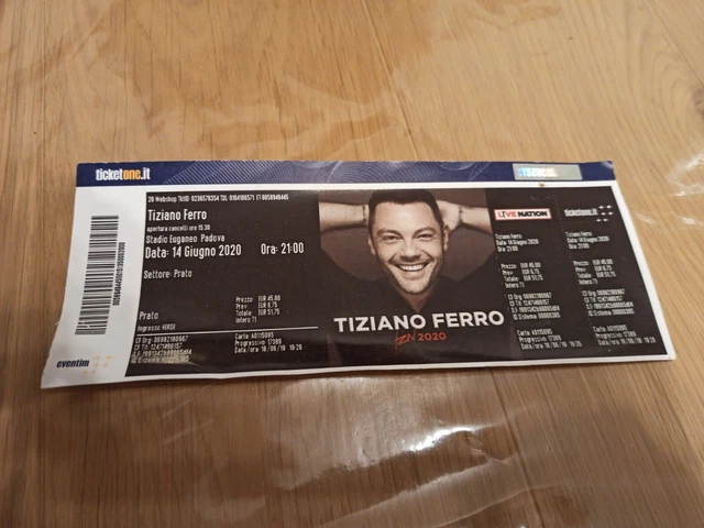 PADOVA Biglietto Concerto Tiziano Ferro 14 Luglio 2023 - NON NOMINATIVO - Prato