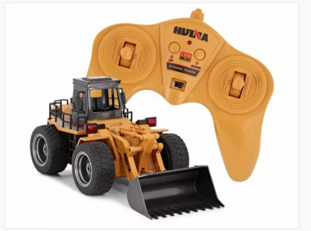 Bulldozer Remote Control Die-Cast 6 Channel R/C Excavator Toy Kids By Lenoxx 2