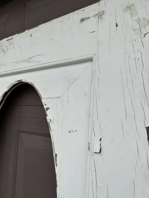 Antique Vintage Carved Wood Entry Door 10