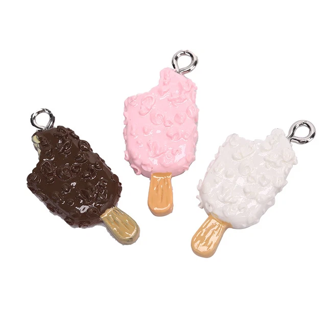 15Pcs/Set Resin Charms Icecream Necklace Pendant Jewelry Crafts DIY FindiFRFR