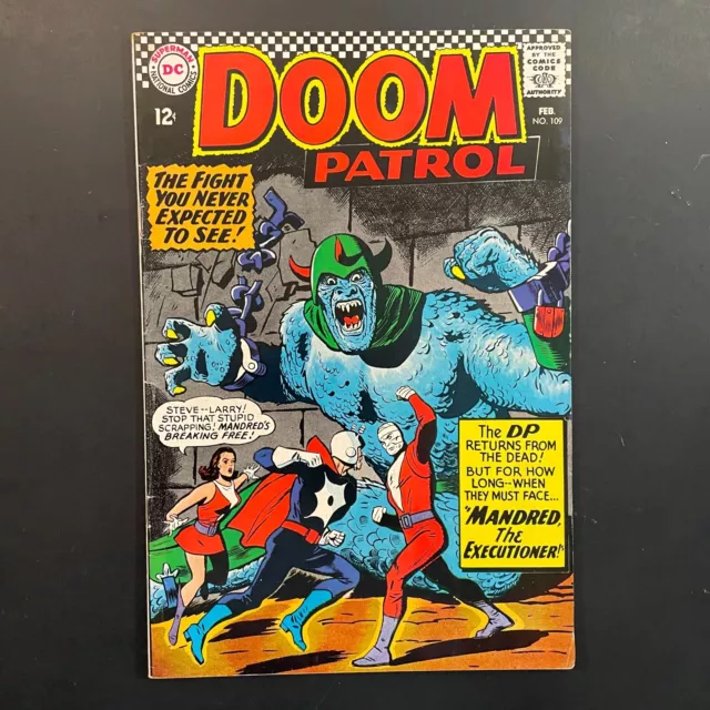 Doom Patrol 109 Silver Age DC 1967 Beast Boy Robotman Elasti-Girl Premiani Drake