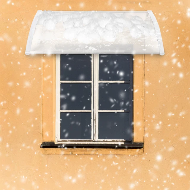Auvent Pour Porte D'Entrée 100x150cm - Alliage Aluminium Translucide - Protection Pluie & Soleil