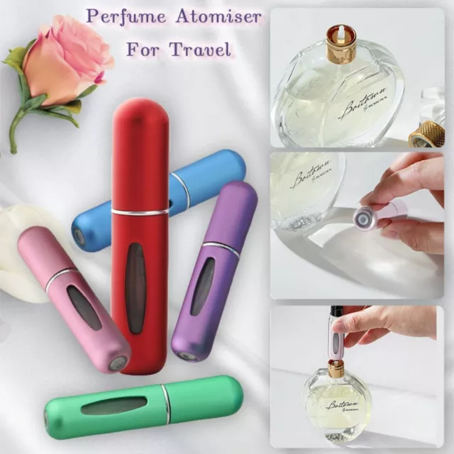 Refillable Perfume Atomiser 5 ml Spray Pump Portable Bottles Ideal for Travel