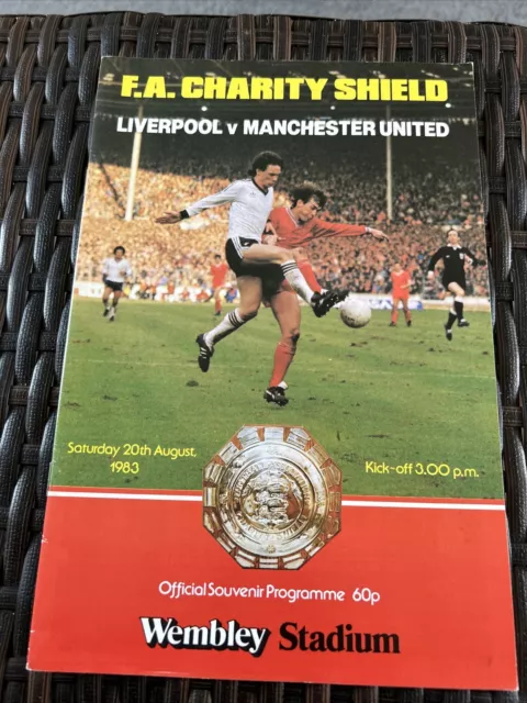 Liverpool V Manchester Utd Fa Charity Shield 20th Aug 1983