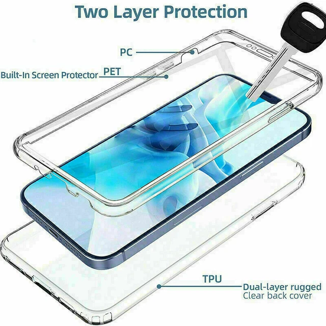 360 FRONT + BACK TPU Heavy Duty Phone Case iPhone 14 13 12 PRO MAX 11 XR SE 2020