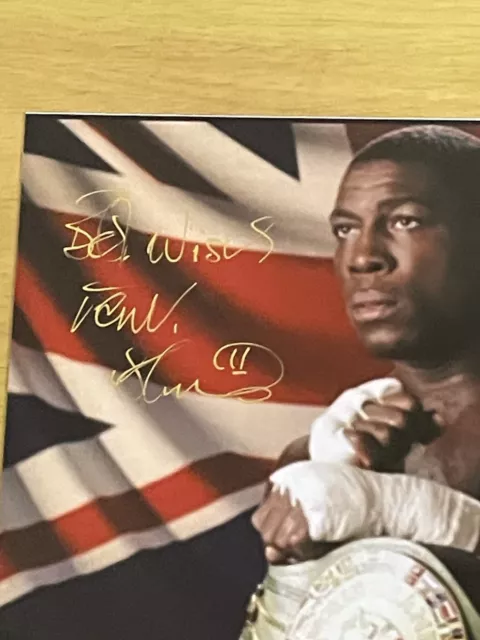 Frank Bruno Signed Photo.World Champ Boxing Memorabilia Autograph- Various Piece