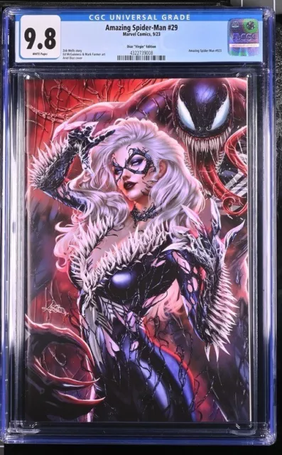 Amazing Spider-Man #29 Rare CGC 9.8 Ariel Diaz Virgin Variant 2023 Ltd To 1000