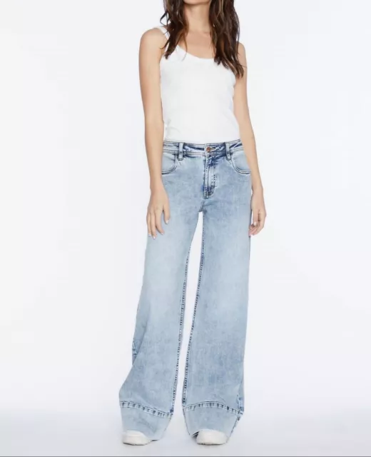 Wash Lab Tommie Relaxed Wide Leg Jeans for Women