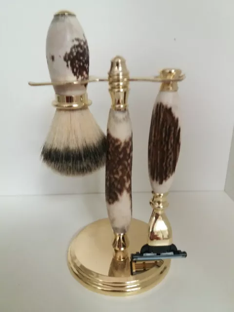 Kit De Afeitar En Asta De Ciervo
