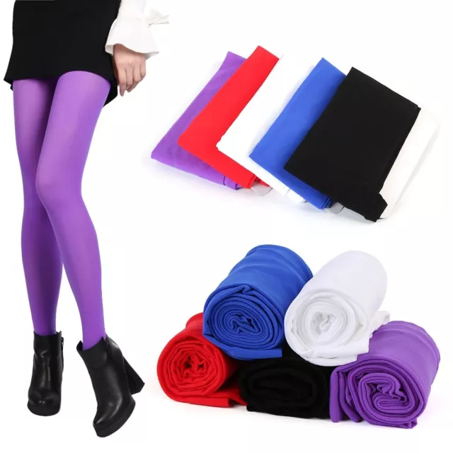 Womens Ladies Winter Warm Fleece Lined Thick Thermal Full Foot Tights Pants Long