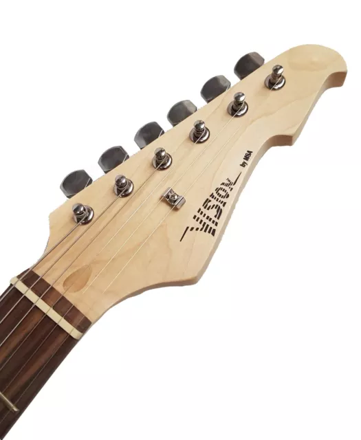 Guitare électrique MSA ST5 rouge foncé, corps en bois massif, top choix, avec câble de connexion !n 3