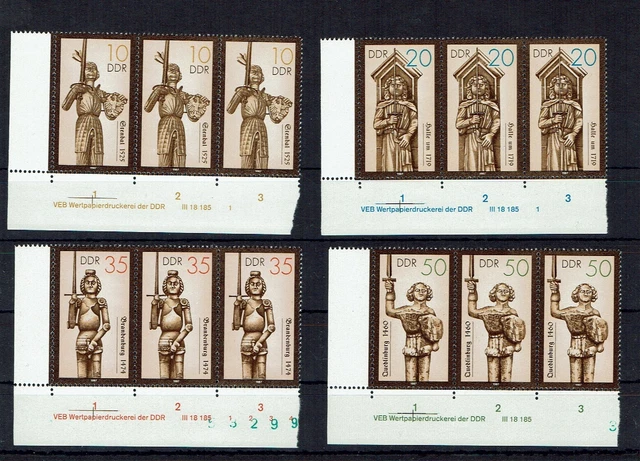 DDR  Druckvermerk DV Mi. 3063 - 3066, postfrisch