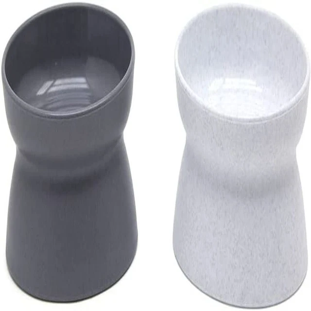 Raised Cat Food Bowl Collection Stress Free Pet Feeder and Waterer Shallow Dish