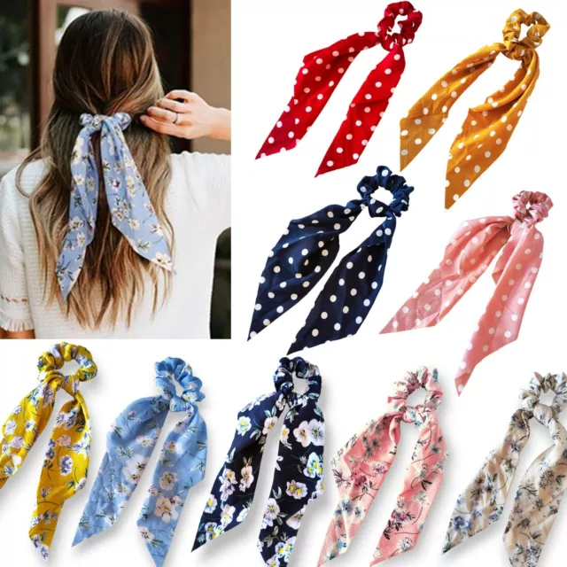 Haargummi Zopfgummi Haarband Pferdschwanz Scrunchie Schal Band Haar Seil Chiffon