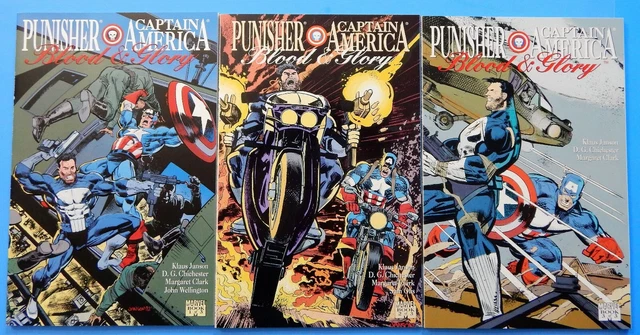 Marvel Comics Punisher Captain America Blood & Glory #1-3 Tpb Set