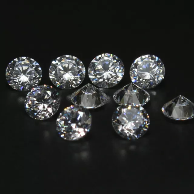 4x4 MM Rond Brillant 10 Pièces Lot De Couleur VVS1 Blanc 2.30 CT Desseré Diamant