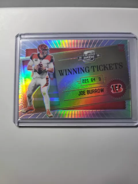 2020 Panini Contenders Optic Joe Burrow RC SILVER PRIZM Winning Tickets