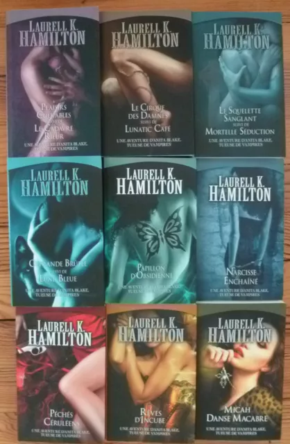 Lot des 14 premiers tomes de la Saga "Anita Blake" de LAURELL K. HAMILTON