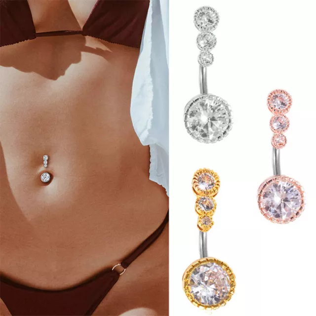Sexy Crystal Piercing Ombelico Strass Bling anelli ombelico Nabelpi.DB