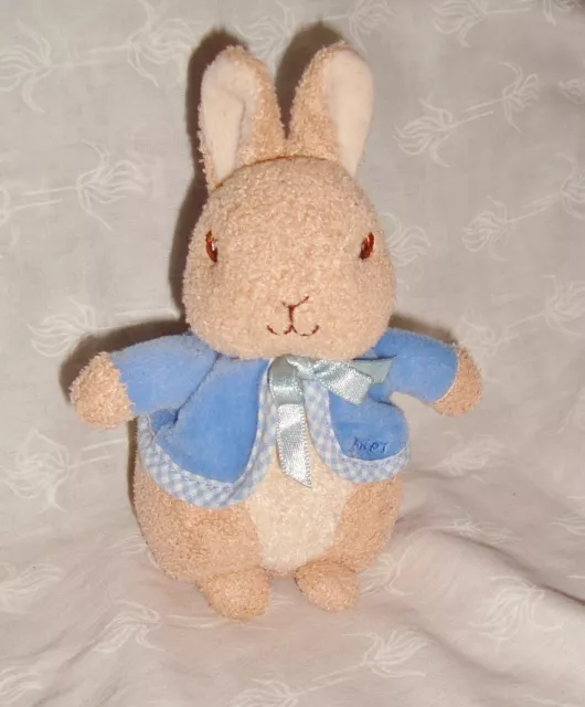 Doudou hochet peluche Peter rabbit Augusta du Bay Jemini 2002 (14cm)