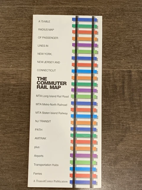 VINTAGE 1990 1994 Original Mta Commuter Rail Map World Trade Center Ny ...