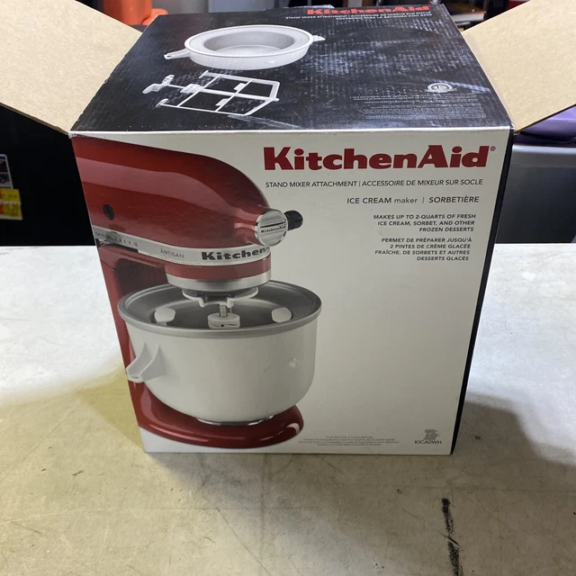 KITCHENAID ICE CREAM Maker Stand Mixer Attachment Model KICA0WH 50.00