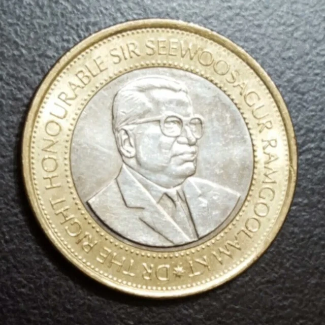 2007 Mauritius 20 Rupees Seewoosagur Ramgoolam XF+ AU Coin KM 66