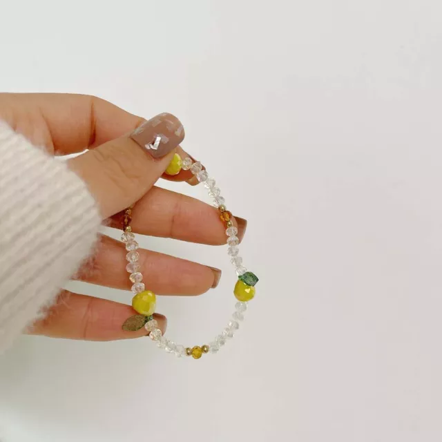 Fashion Elastic Jewelry Accessories Fruit Shape Bracelet Beaded Necklace Ring