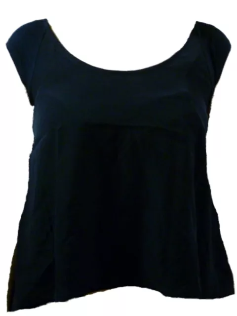 ASOS Navy Dark Blue Cut Out Back Top Womans Ladies Casual Top - New With Tag